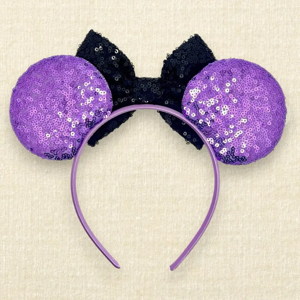 Lavender Pumpkin Minnie Ears | Disney-Inspired Halloween Mouse Ears
